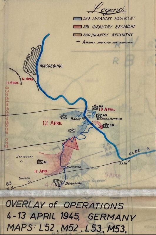 OVERLAY of OPERATIONS 4-13 APRIL 1945, GERMANY