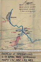 OVERLAY of OPERATIONS 4-13 APRIL 1945, GERMANY