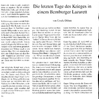 Ohlsen (1995) Die letzten Tage des Krieges in einem Bernburger Lazarett